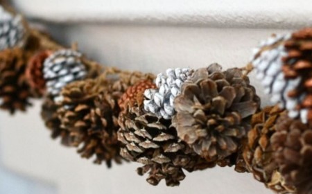 comment faire guirlande pommes de pin bricolage facile décoration Noel