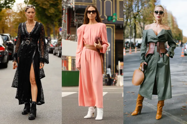 comment porter une robe avec une ceinture femme automne hiver 2022 2023