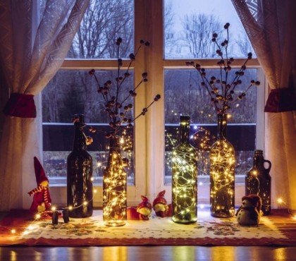 décoration fenêtre noël lumineuse faire soi meme