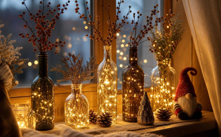 décoration fenêtre noël lumineuse faire soi meme
