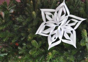 flocons neige papier faciles en 3D comment faire étapes tutos photos vidéos