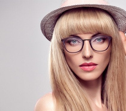 frange lunettes idees coiffure femme