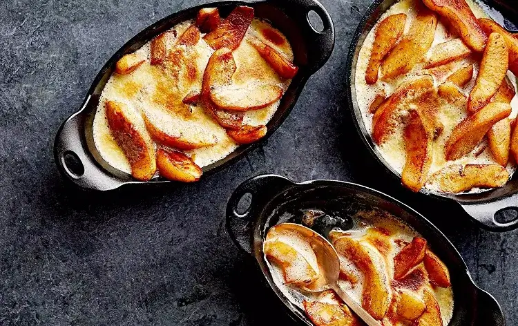 idée dessert automne léger gourmand pommes gratin vanille faciles rapides