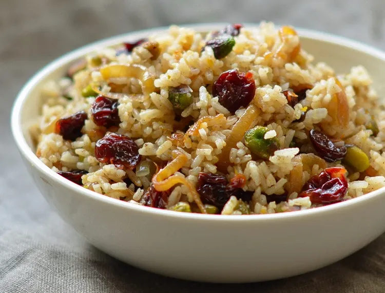 recette riz pilaf à l'indienne casserole noix cajou pistache raisins secs