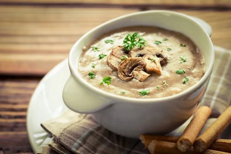 a comforting autumn-winter recipe with button mushroom velouté thermo mix
