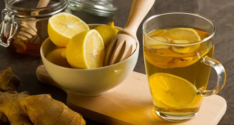 fat burning drink lemon ginger honey effective homemade healthy recipe sport