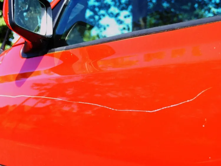 comment enlever des rayures sur une voiture branche égarée automobiliste inexpérimenté parking
