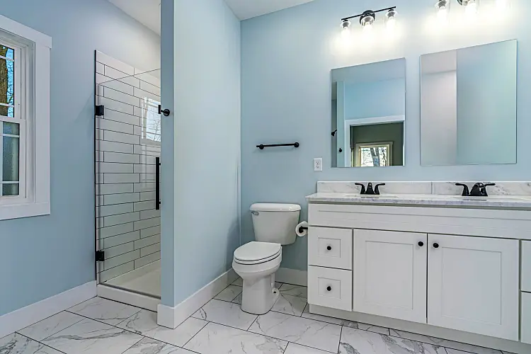 couleur salle de bain 2023 maison deco bleu neutre gris beige
