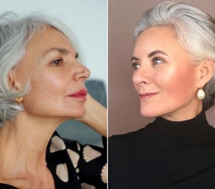 coupe cheveux courts gris femme 50 ans