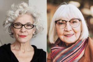 coupe de cheveux femme 70 ans avec lunettes
