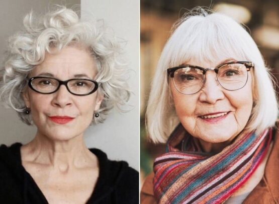 coupe de cheveux femme 70 ans avec lunettes