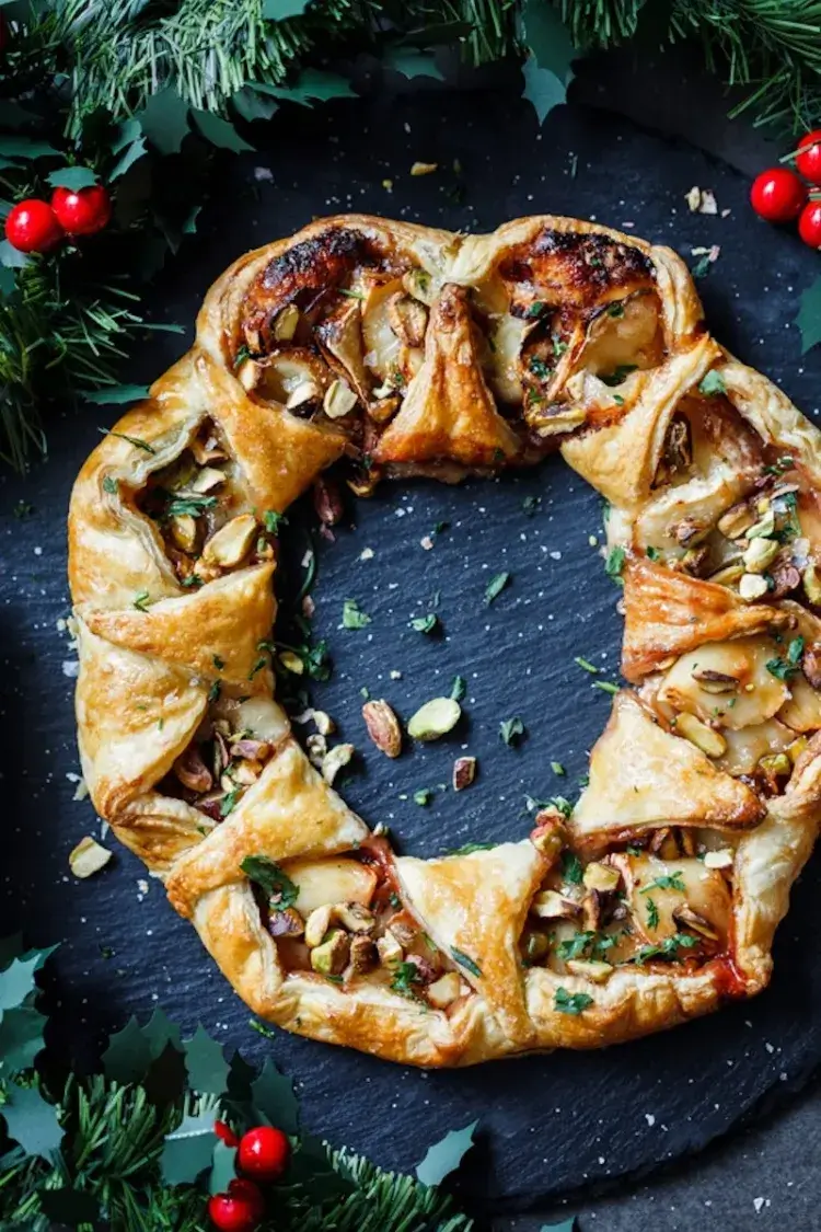Easy aperitif shish pie for Christmas wreath 2022