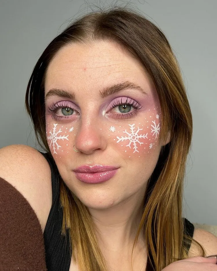 maquillage flocon de neige