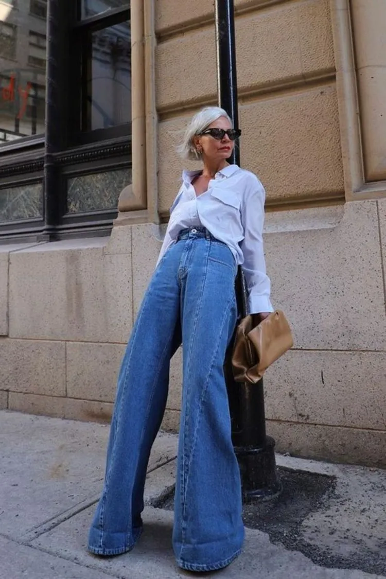quel pantalon porter à 60 ans jeans pour femme de 60 ans tendance mode Grece Ghanem