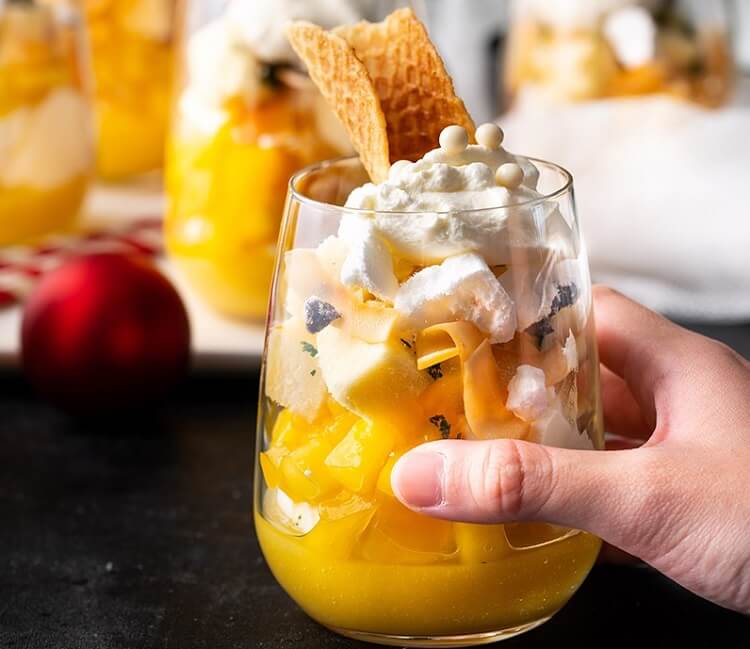 verrine sucrée noel inratable facile gourmande rapide bon marchee mangue noix de coco