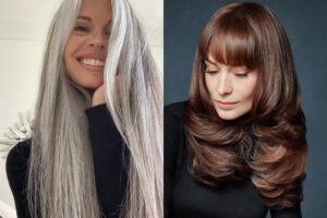 Coupe de cheveux longue femme 50 ans