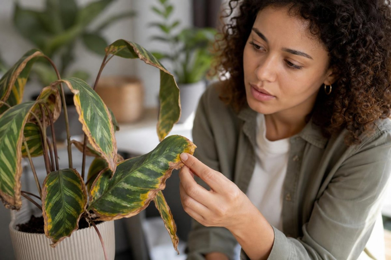 Pourquoi les feuilles de mon calathéa jaunissent automne jardin astuces