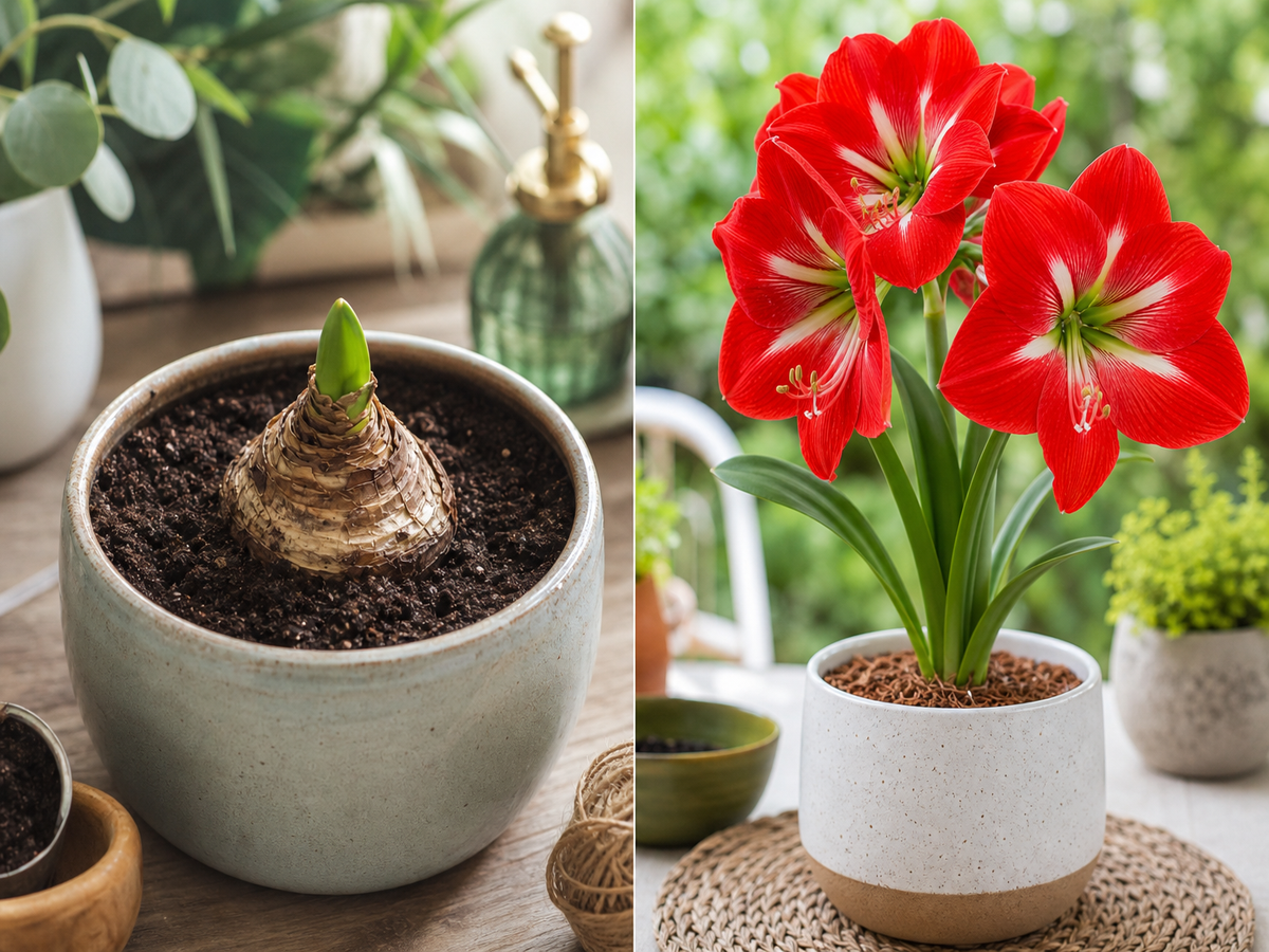 amaryllis ne pousse que des feuilles attendre patiemment quelques semaines tige florale épaisse pousse