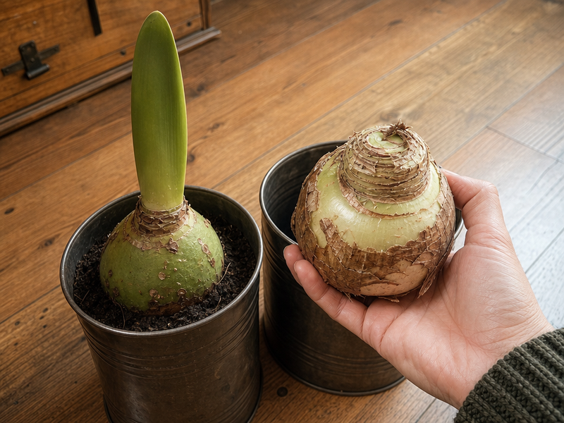 comment faire repousser des amaryllis stocker bulbe enveloppé endroit frais sec ventilé