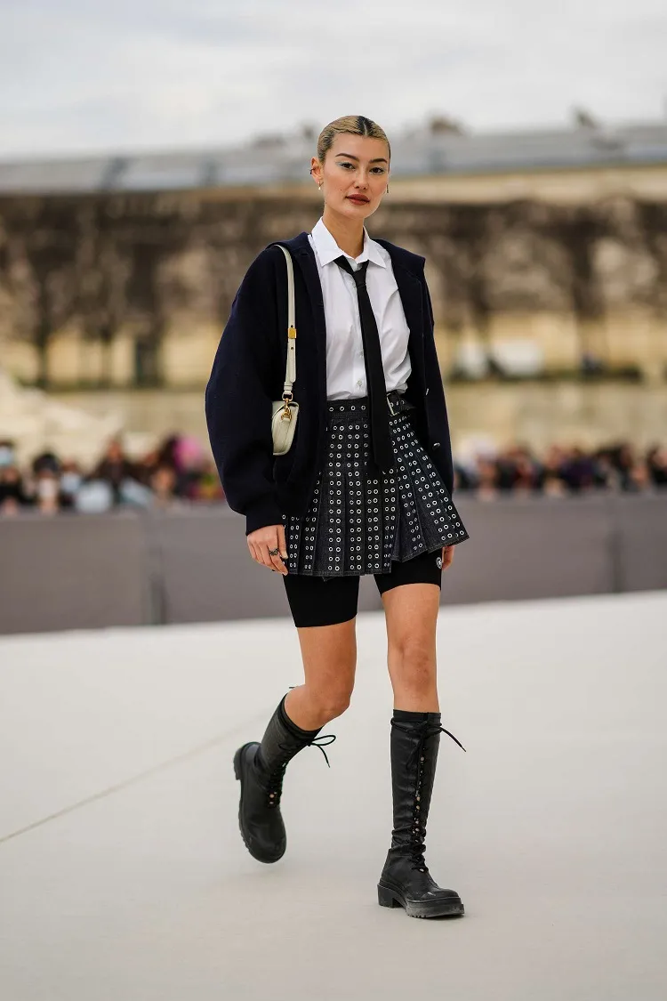 comment avoir du style vestimentaire tendance mode tenue écolière hiver 2023