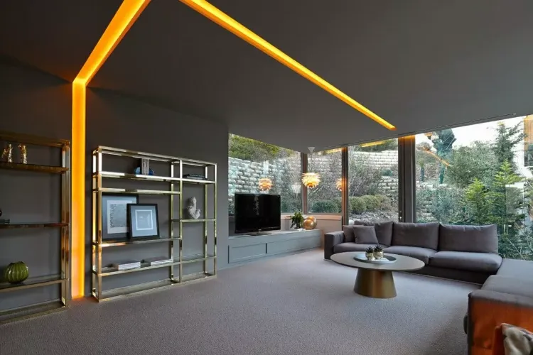 iluminação moderna para sala de estar fitas de luz led embutidas designer de controle remoto-Meric-S