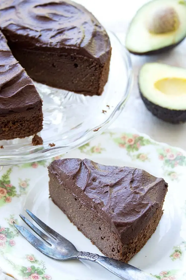 vegan chocolate avocado cake without sugar kitchen recipes steps piece