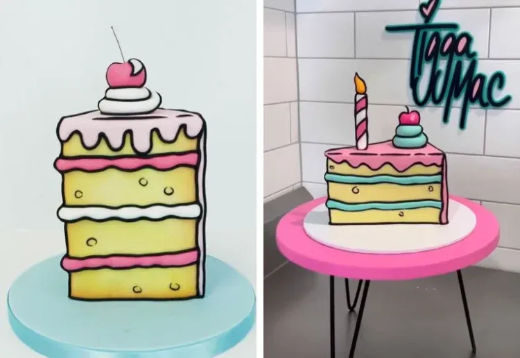 idée de décoration gateau d'anniversaire tendance 2023 pinterest cartoon cake comick cake vidéo tuto tiktok