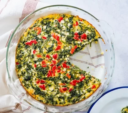 idée petit déjeuner salé à préparer la veille recette de quiche sans croûte aux épinards