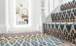 idée tapis tendance 2023 moquette motifs habiller marches escalier intérieur
