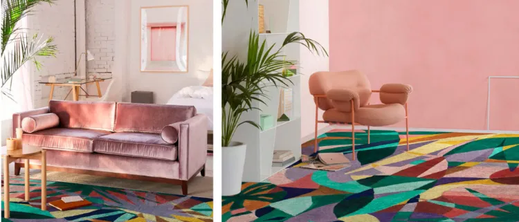 idée tapis tendance 2023 salon décoration originale quels motifs couleurs choisir