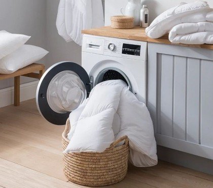 meilleures astuces nettoyage pour laver sécher couette duvet housse plumes machine à laver seche linge