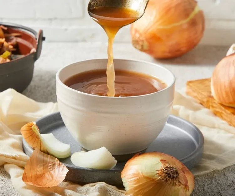 What to do with onion peel in a homemade soup broth recipe