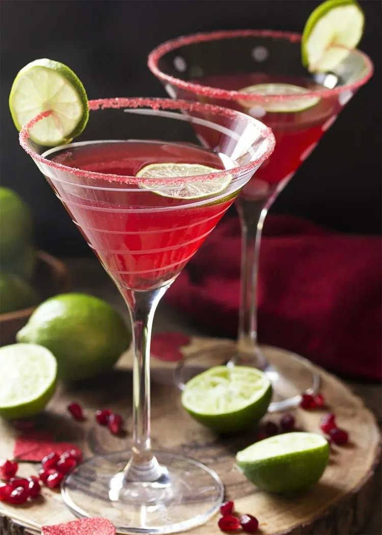 quel menu boisson traditionnelle saint-valentin martini rouge vodka vermouth goût acidulé