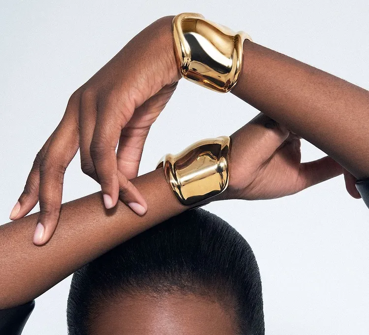 bijuterias da moda 2023 pulseiras punhos pulseira metal ouro mulher