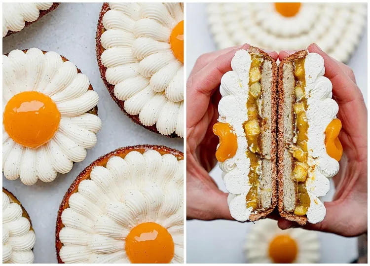 tendances décoration gâteaux individuels cupcakes marguerites instagram cedric grolet
