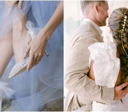 accessoires de mariée tendance 2023 gants chaussures perles rubans noeuds idées