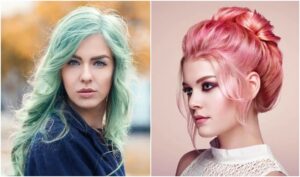 cheveux pastel quelle peau type vert rose bleu lavande arc-en-ciel