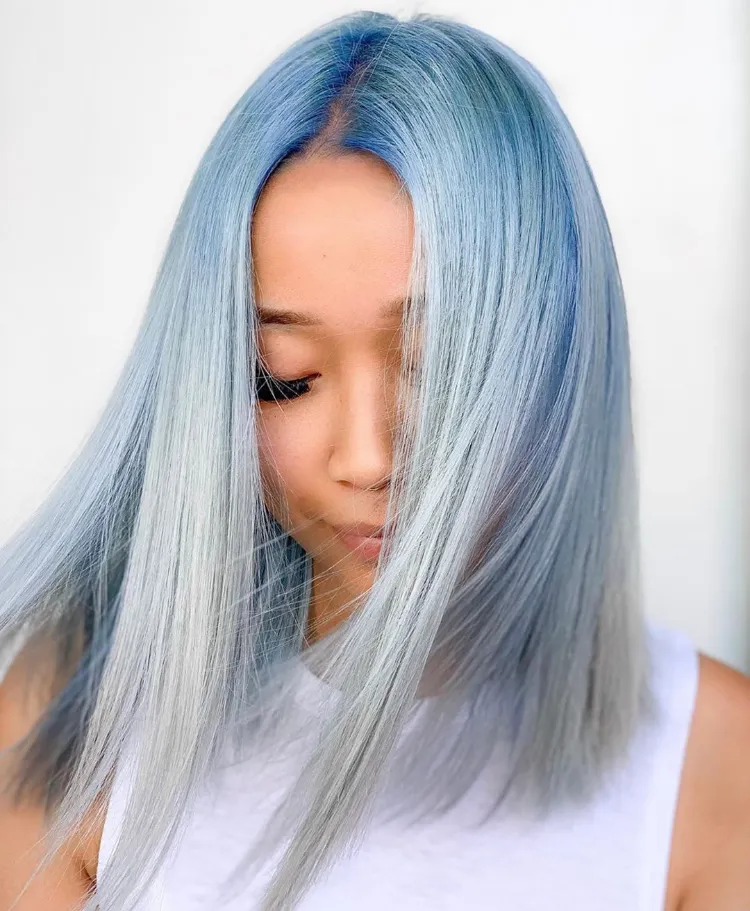comment adopter cheveux pastel bleu quelle carnation type cheveu