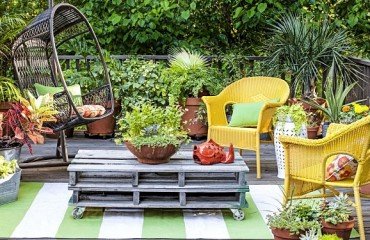 comment aménager une terrasse avec des plantes pots