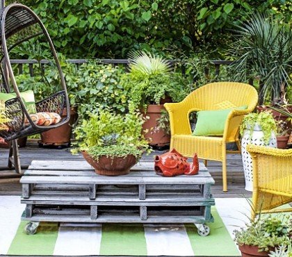 comment aménager une terrasse avec des plantes pots