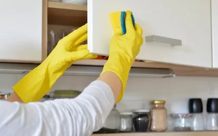 comment enlever la graisse collée sur les armoires de cuisine vinaigre blanc bicarbonate de soude
