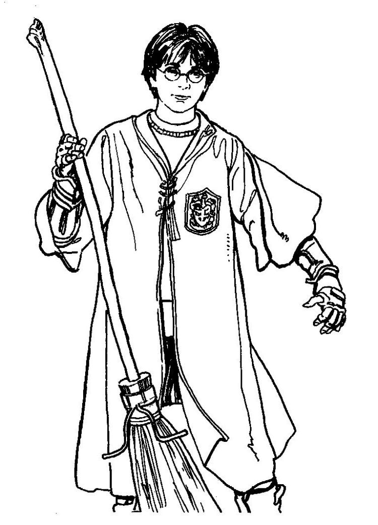 dessin harry potter facile à imprimer gratuitement jeu de quidditch