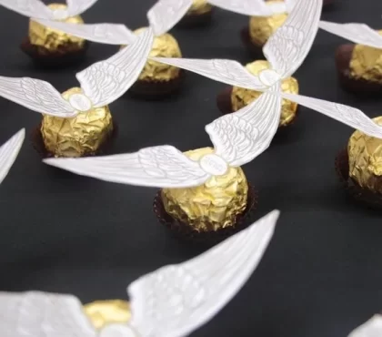 idée bricolage harrry potter facile et rapide le vif d'or bonbons ferrero rocher