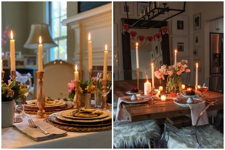 idées déco saint valentin 2023 pour une table originale romantique élégante à décorer soi meme
