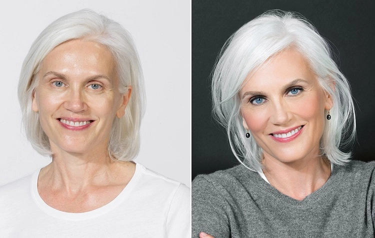 maquillage femme 50 ans avant apres