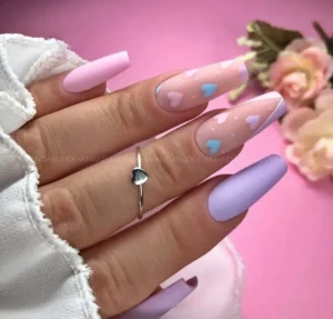 nail art saint valentin 2023 manucure tendance couleurs pastel