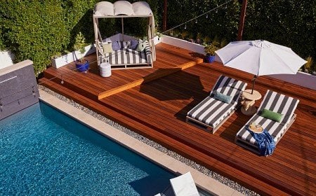 chaise longue salon de jardin pour piscine tendances 2023 meubles bois moderne