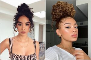 comment coiffer les cheveux bouclés le matin idées coiffure femme printemps 2023 facile rapide
