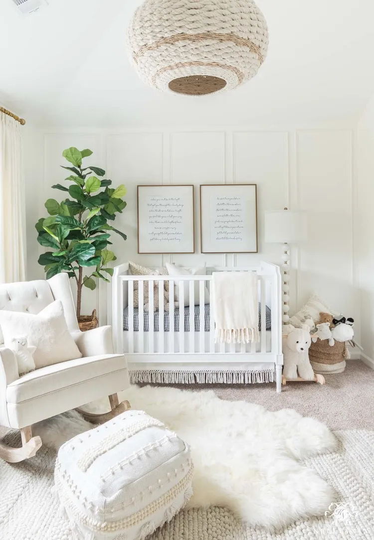 comment décorer une chambre bébé blanche