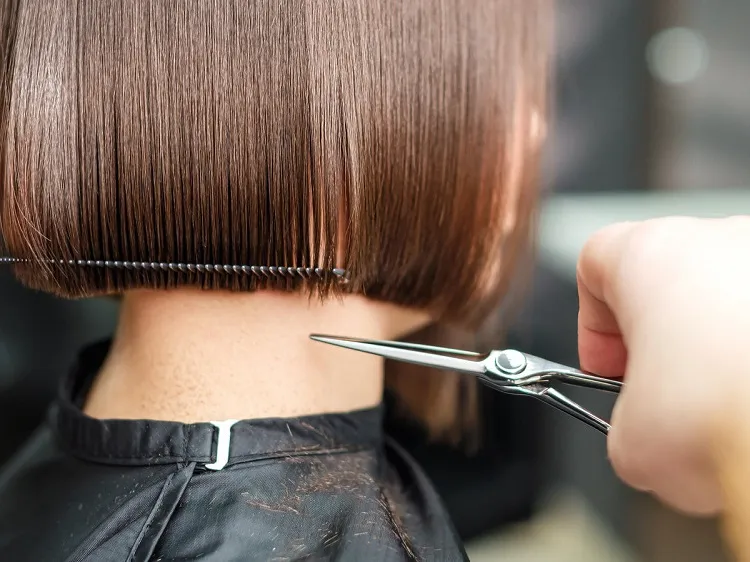 comment réaliser un carré bulle bubble bob cut coupe courte femme 2023 dégradé cheveux fins lisses